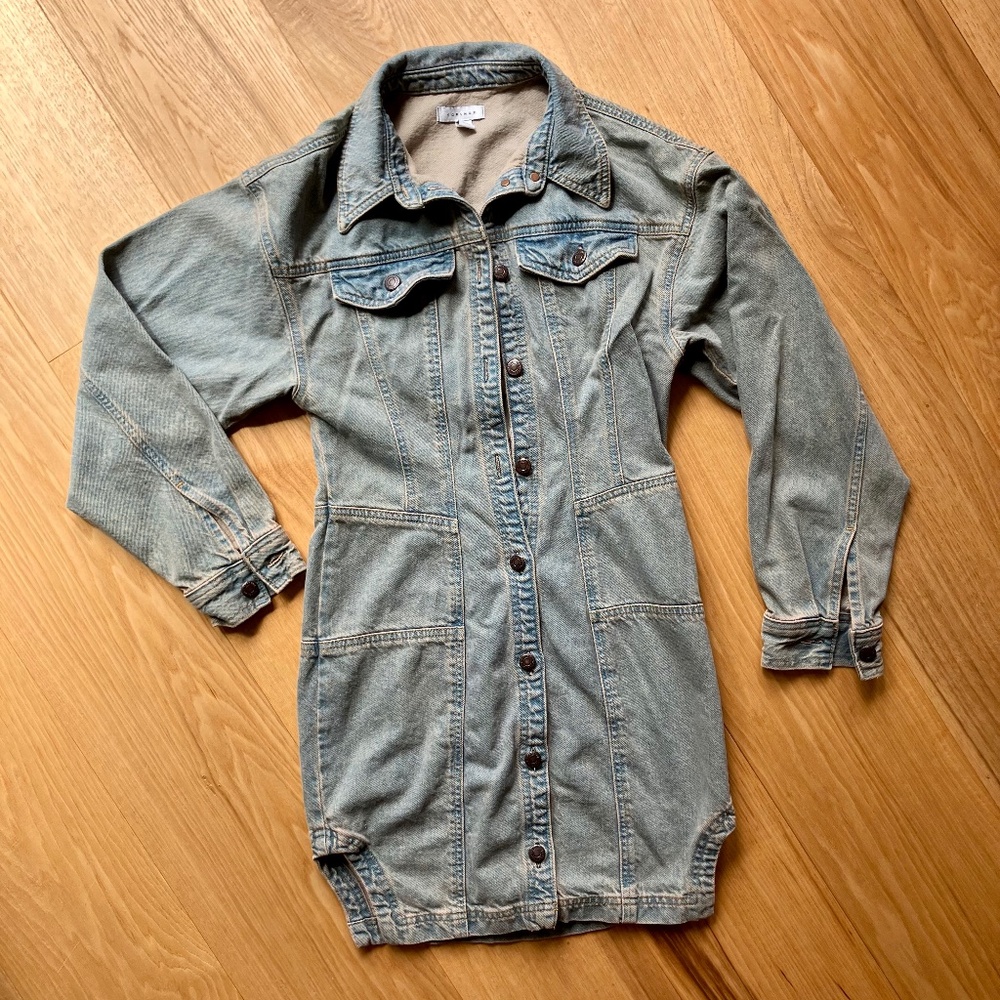 Topshop denim mini dress, size 4
